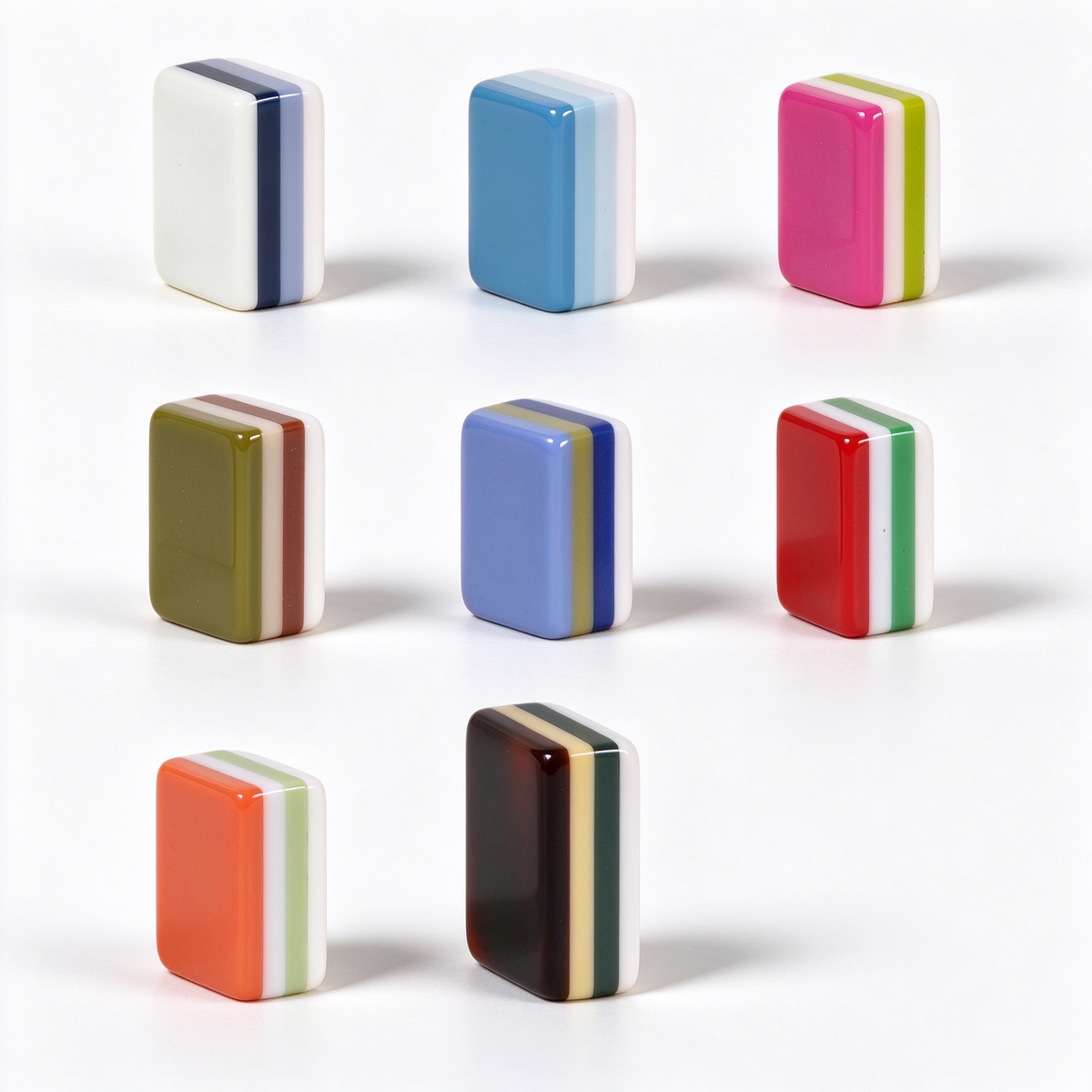 Tortoiseshell Four-Layer Blank Mahjong Tiles