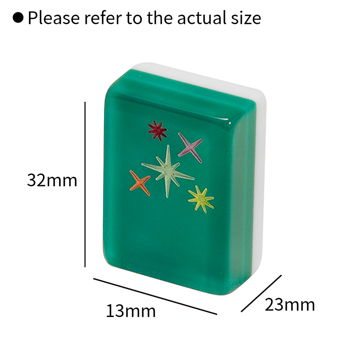 Three-Layer Green Acrylic American Mahjong Tiles