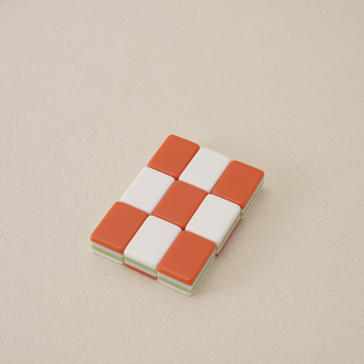 Orange & Green Four-Layer Acrylic Blank Mahjong Tiles