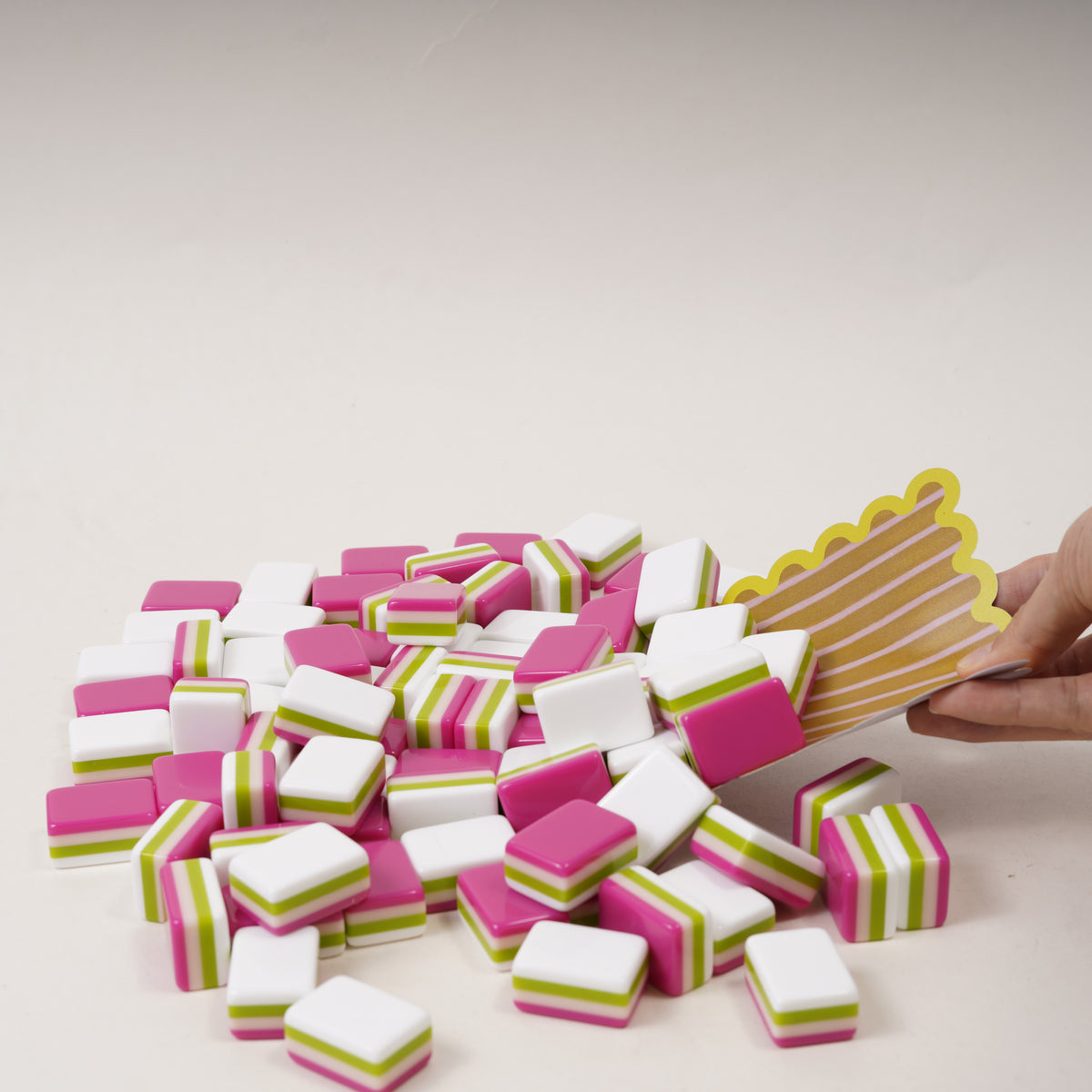 Rose Red Four-Layer Acrylic Blank Mahjong Tiles