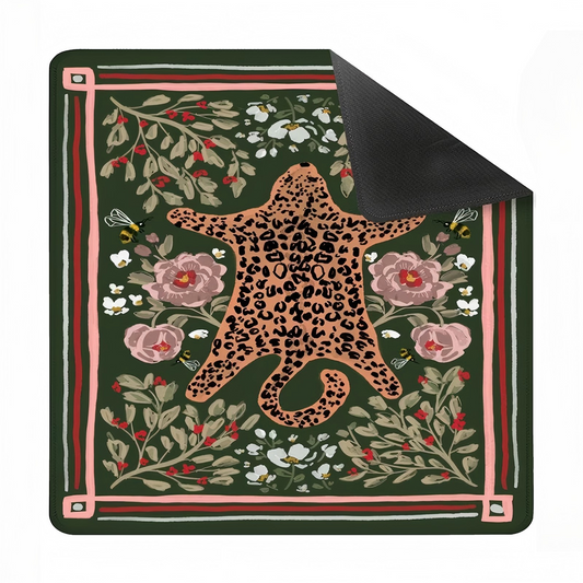 Leopard-Print Mahjong Mat