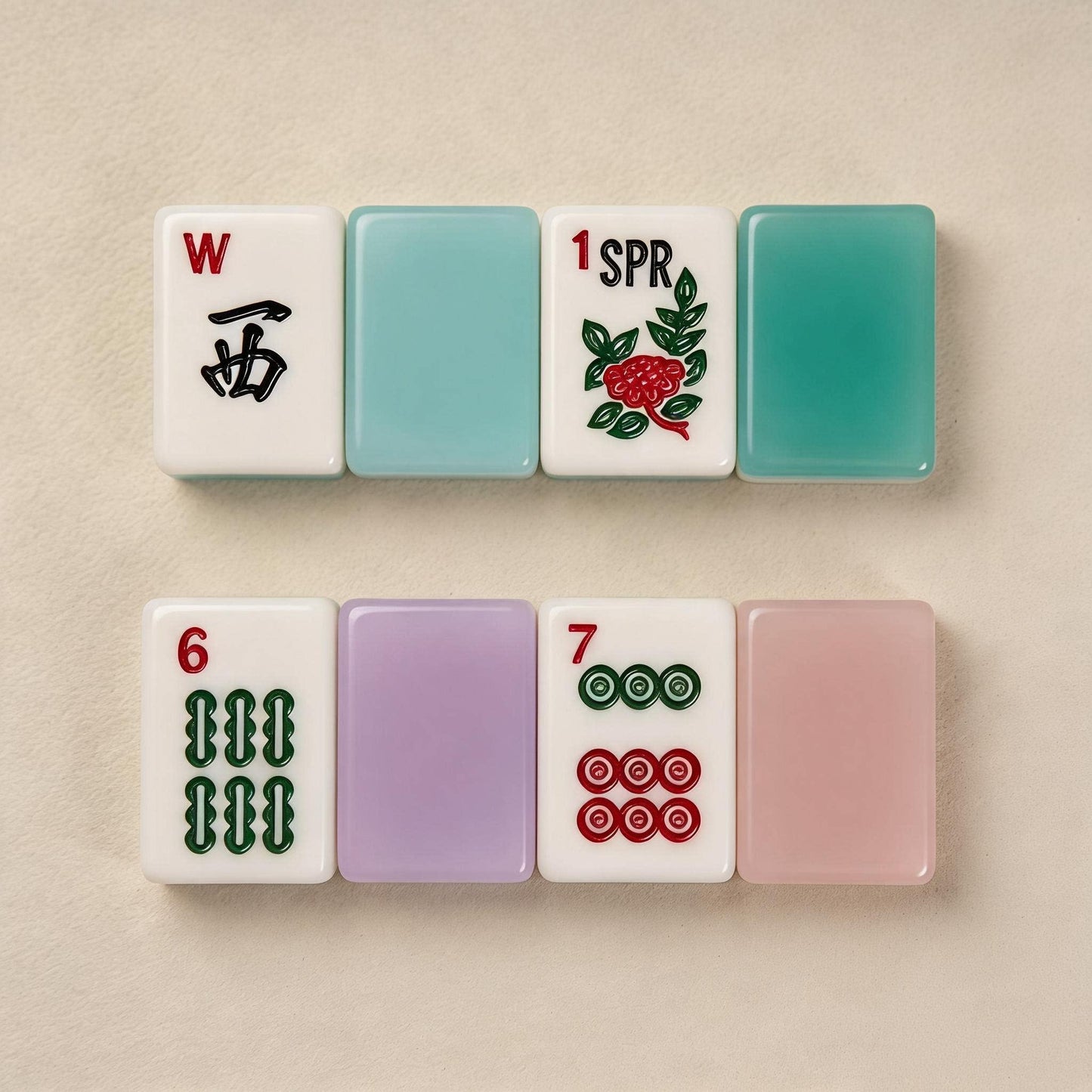 Jelly-Colored Acrylic American Mahjong Sets in Stock