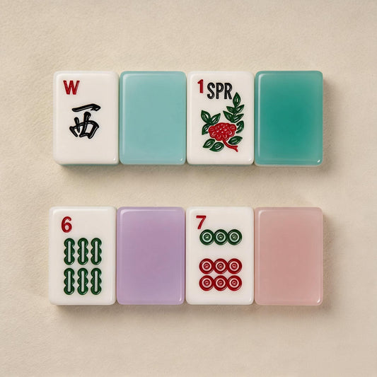Jelly-Colored Acrylic American Mahjong Sets in Stock