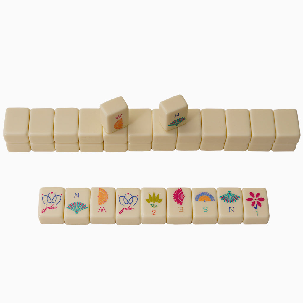 Ivory-Colored Melamine Mahjong Tiles