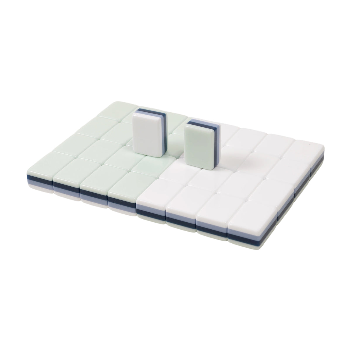 Light Green Four-Layer Acrylic Blank Mahjong Tiles