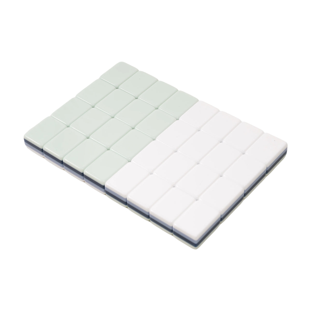 Light Green Four-Layer Acrylic Blank Mahjong Tiles