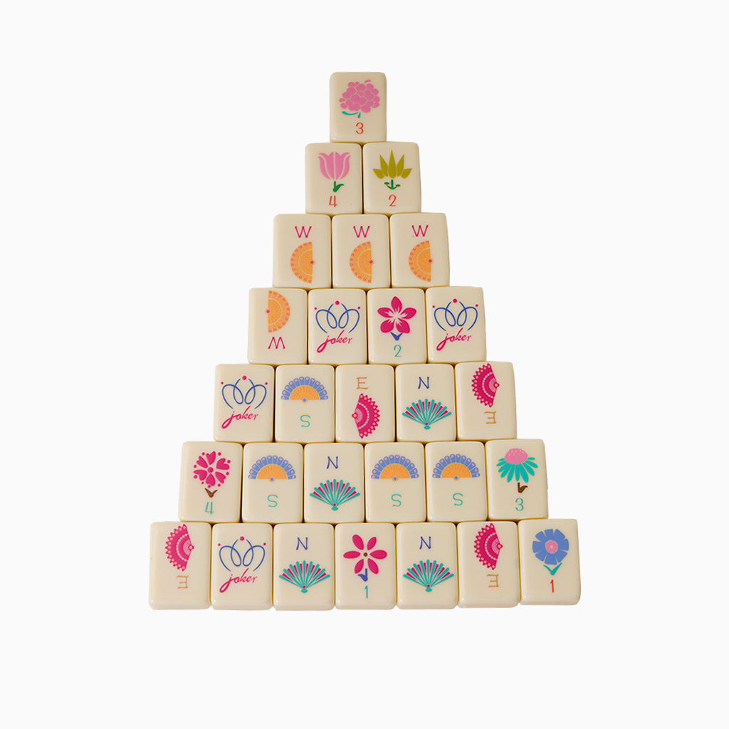 Ivory-Colored Melamine Mahjong Tiles