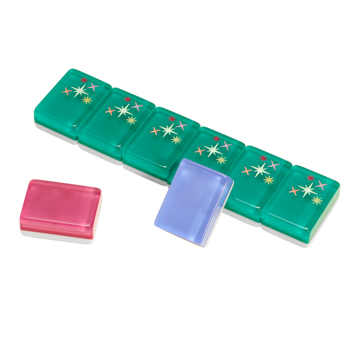 Three-Layer Green Acrylic American Mahjong Tiles