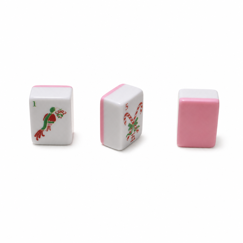 Christmas‑themed Melamine American Mahjong Set