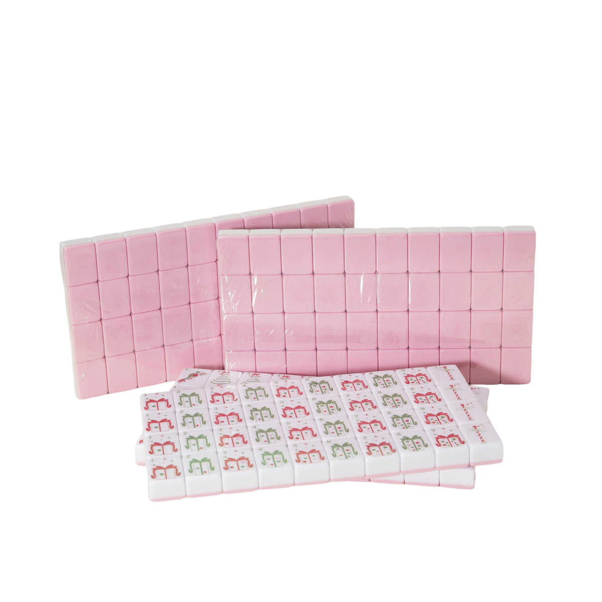 Christmas‑themed Melamine American Mahjong Set