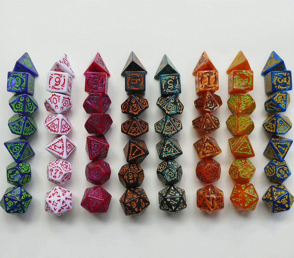 Halloween-Themed Polyhedral Dice Set