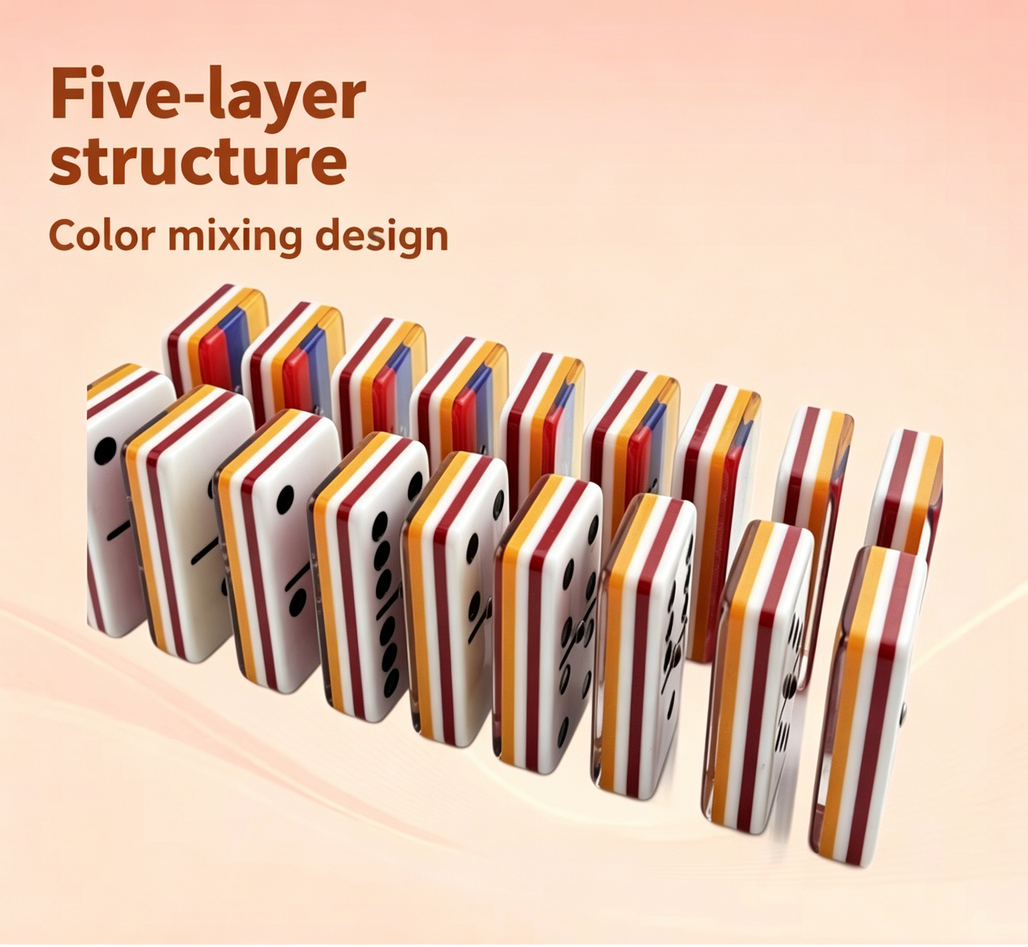 Custom Five-Layer Acrylic Domino Set