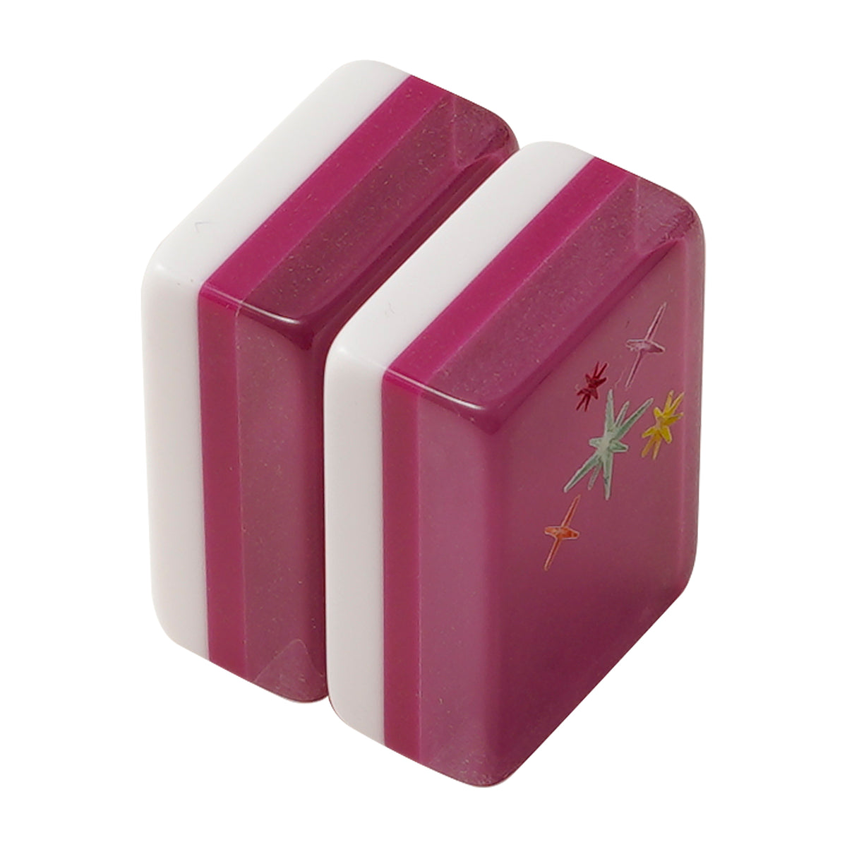 Three‑layer acrylic mahjong tiles