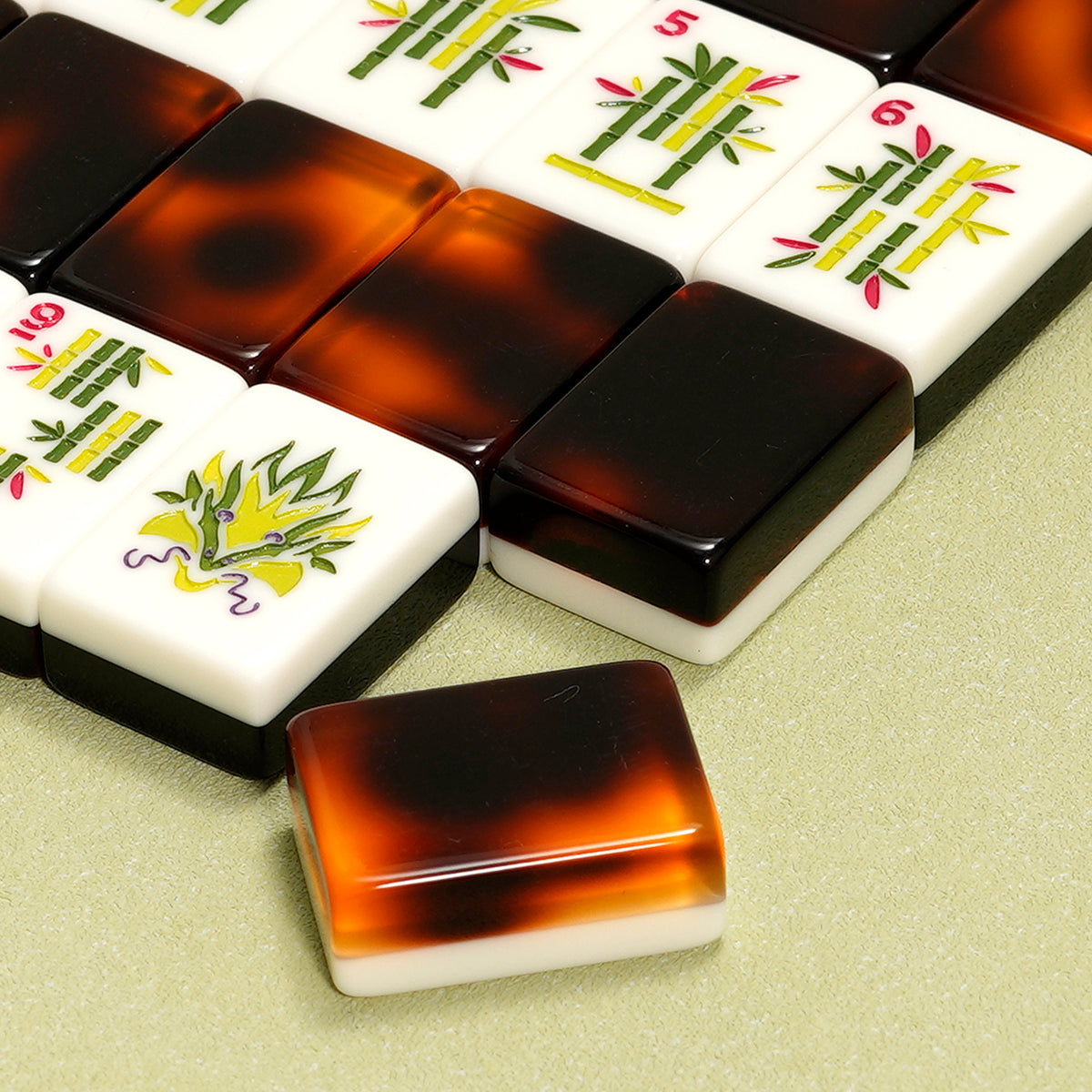 Tortoiseshell Two-Layer Acrylic American Mahjong Tiles