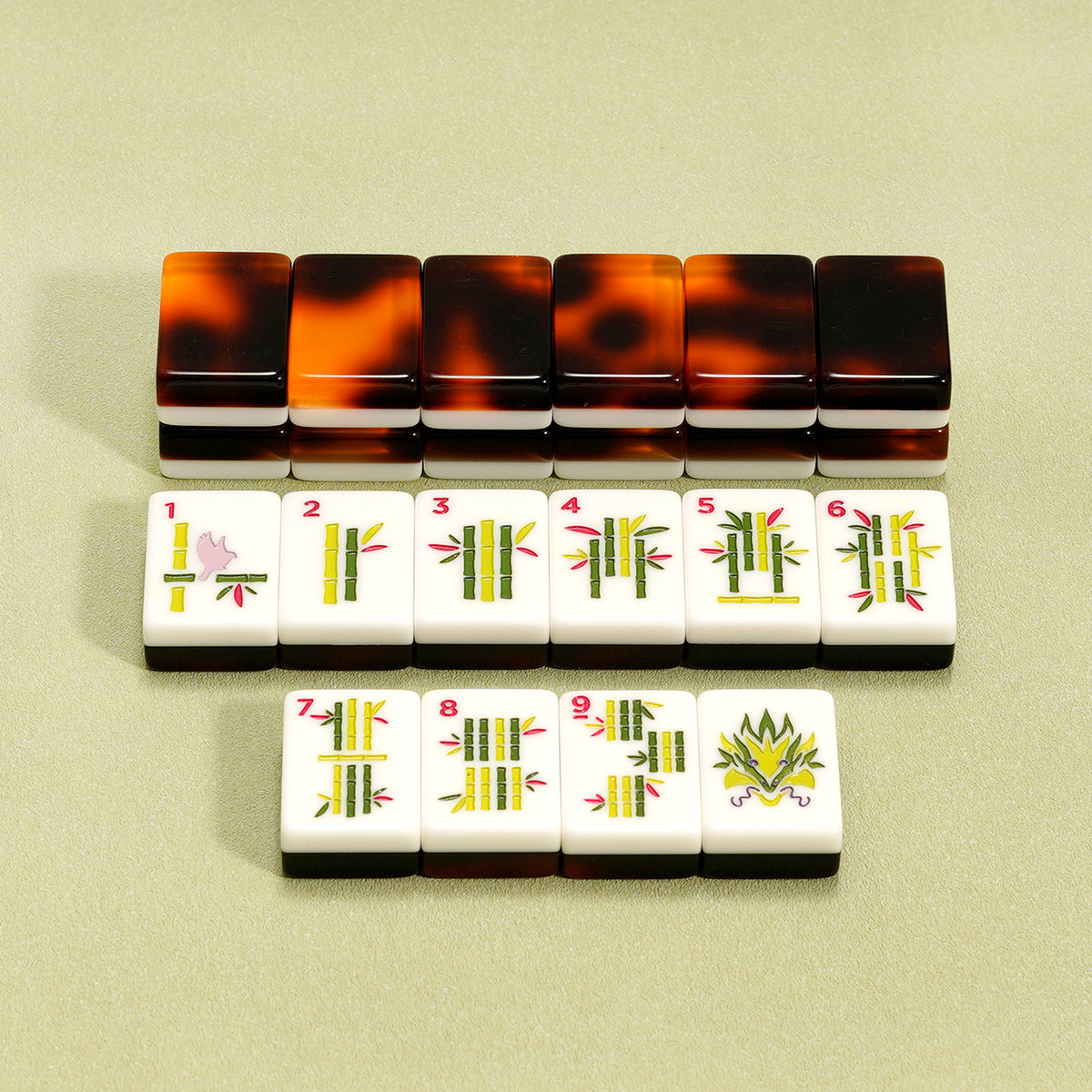 Tortoiseshell Two-Layer Acrylic American Mahjong Tiles