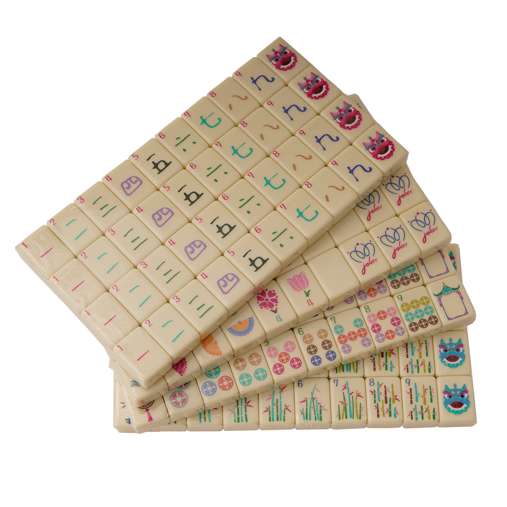 Ivory-Colored Melamine Mahjong Tiles