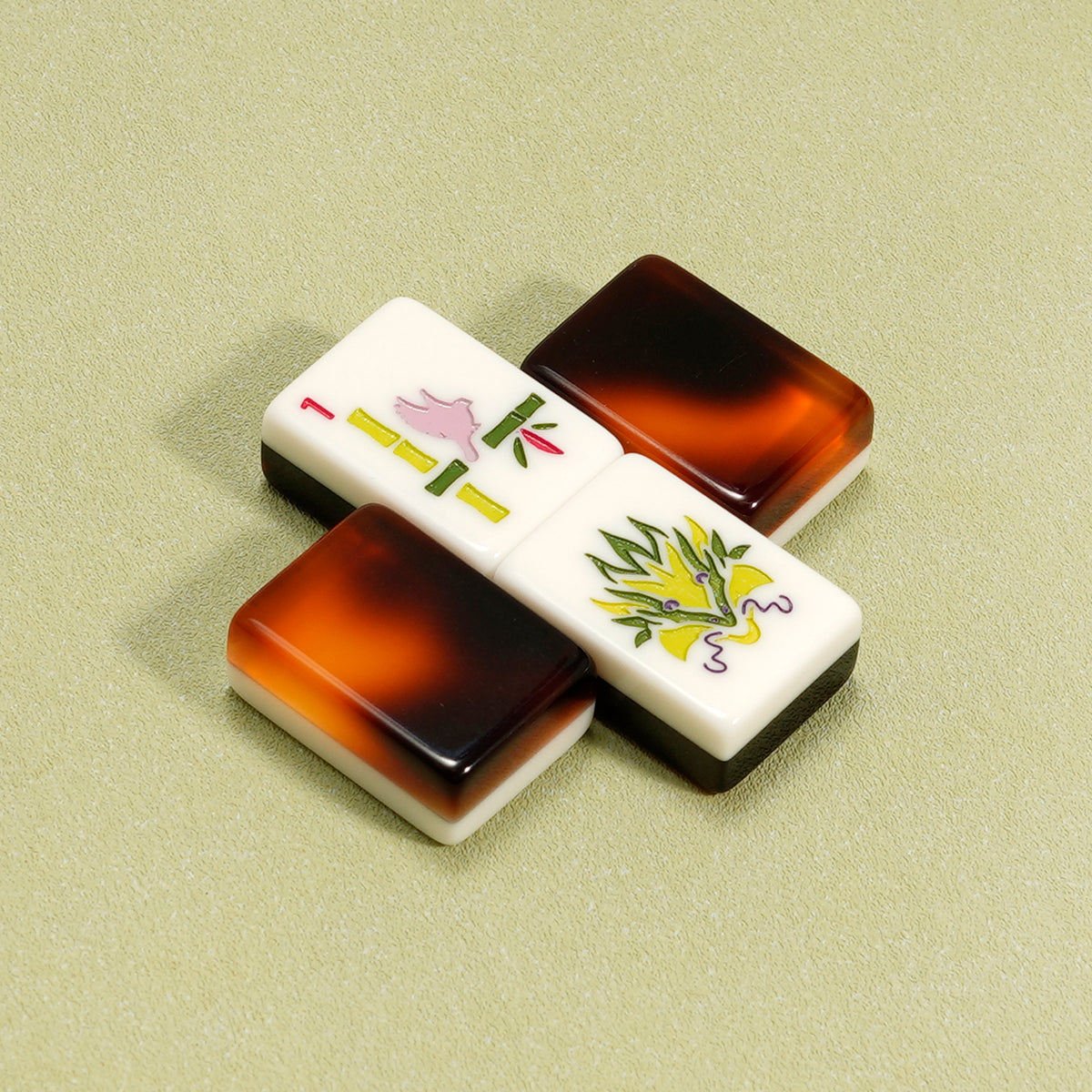 Tortoiseshell Two-Layer Acrylic American Mahjong Tiles