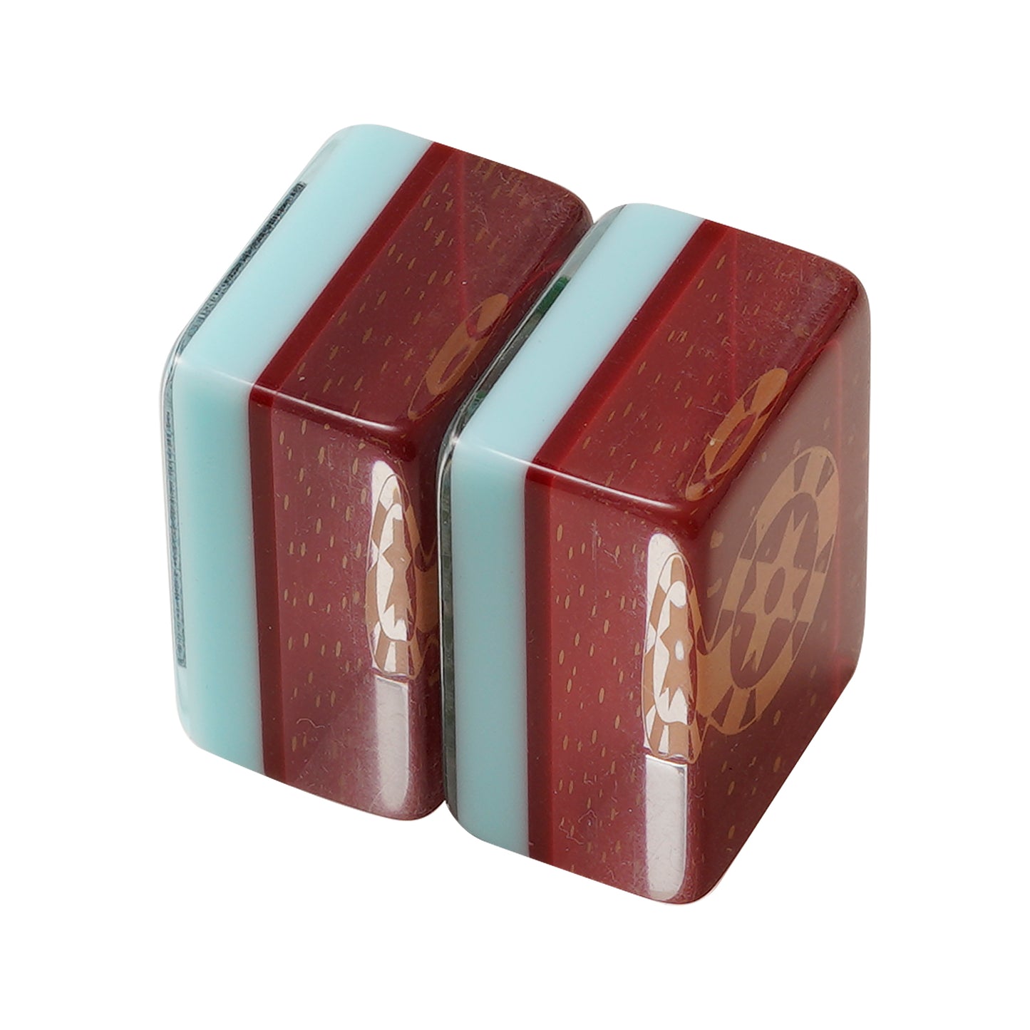 Three‑layer acrylic mahjong tiles