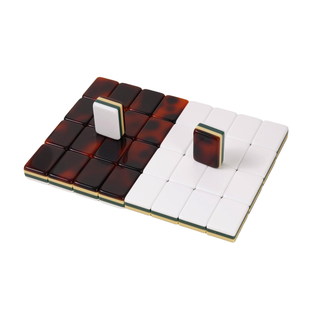 Tortoiseshell Four-Layer Blank Mahjong Tiles