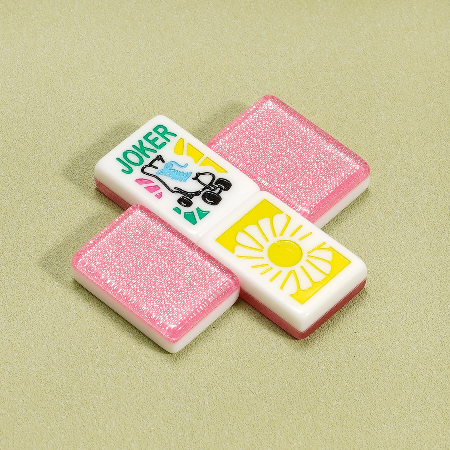 Pink Sparkle American Mahjong Tiles