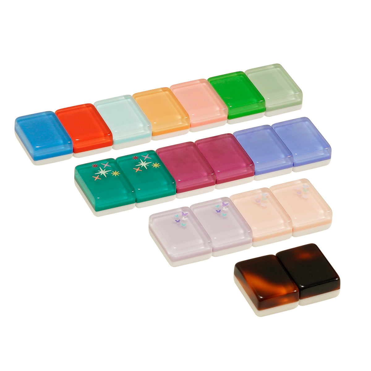 Three-Layer Green Acrylic American Mahjong Tiles