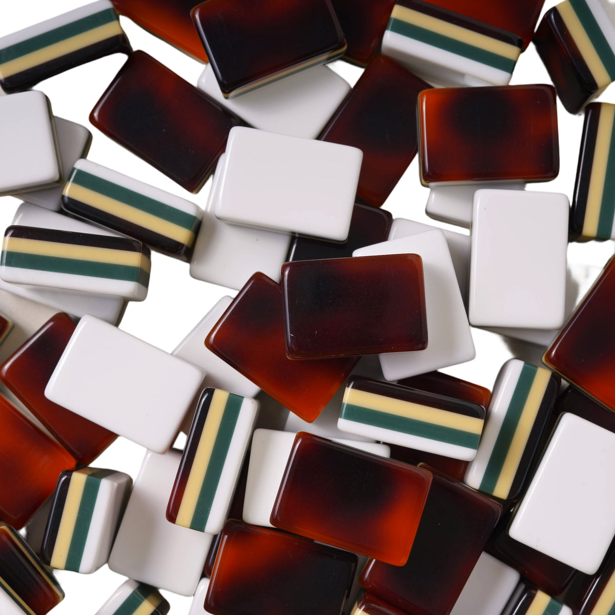 Tortoiseshell Four-Layer Blank Mahjong Tiles