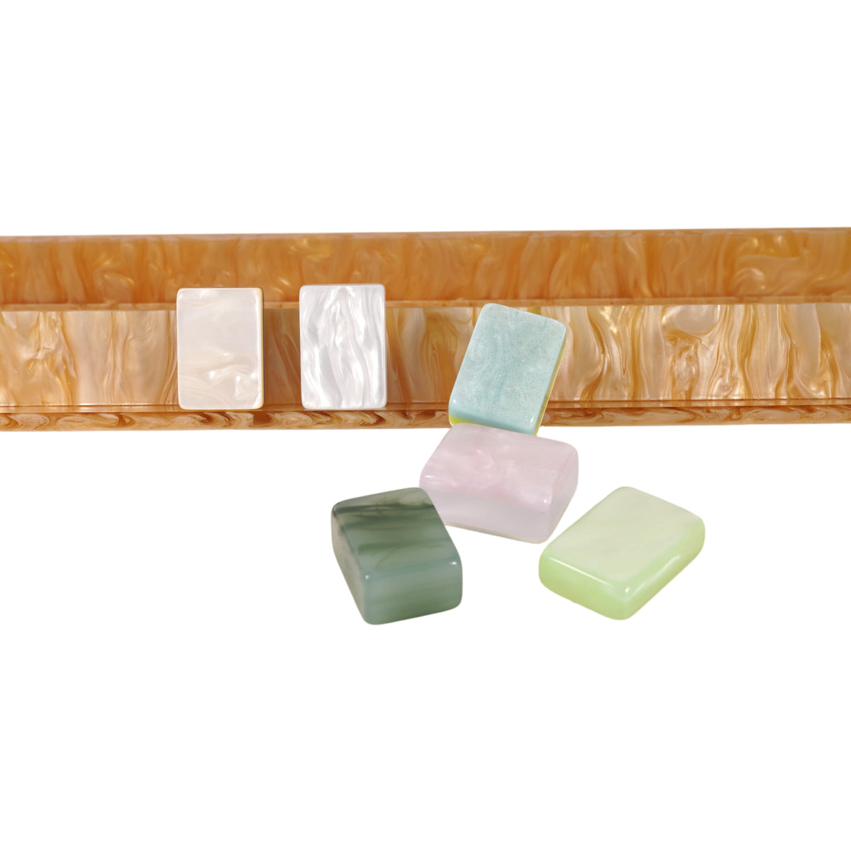 Pearl & Marble Acrylic Mahjong Tiles