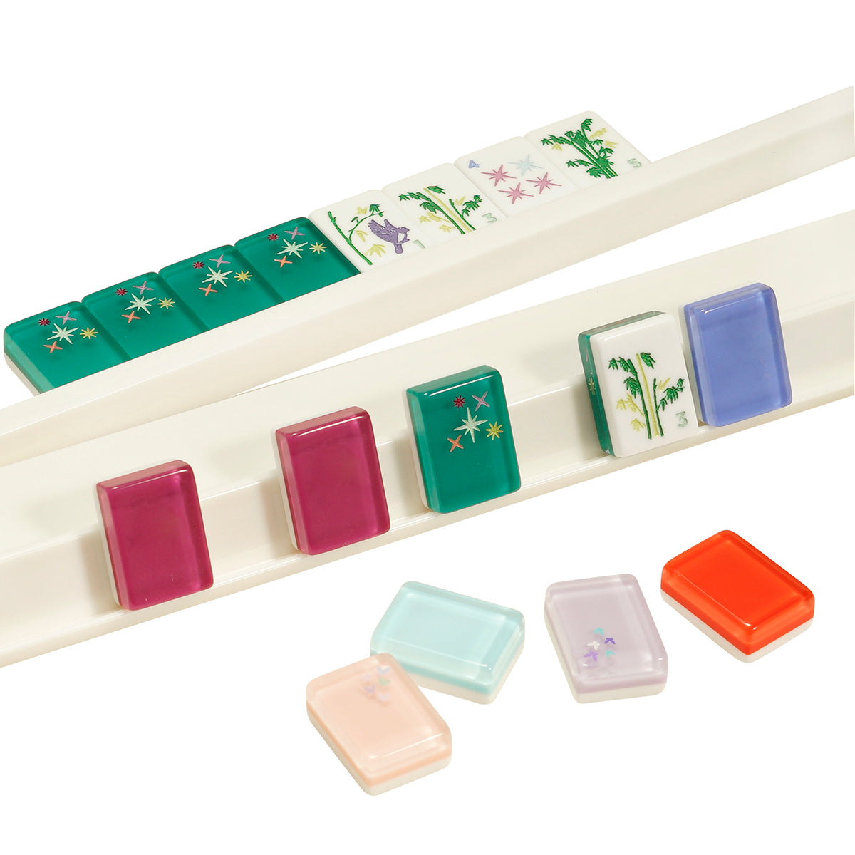 Three-Layer Green Acrylic American Mahjong Tiles