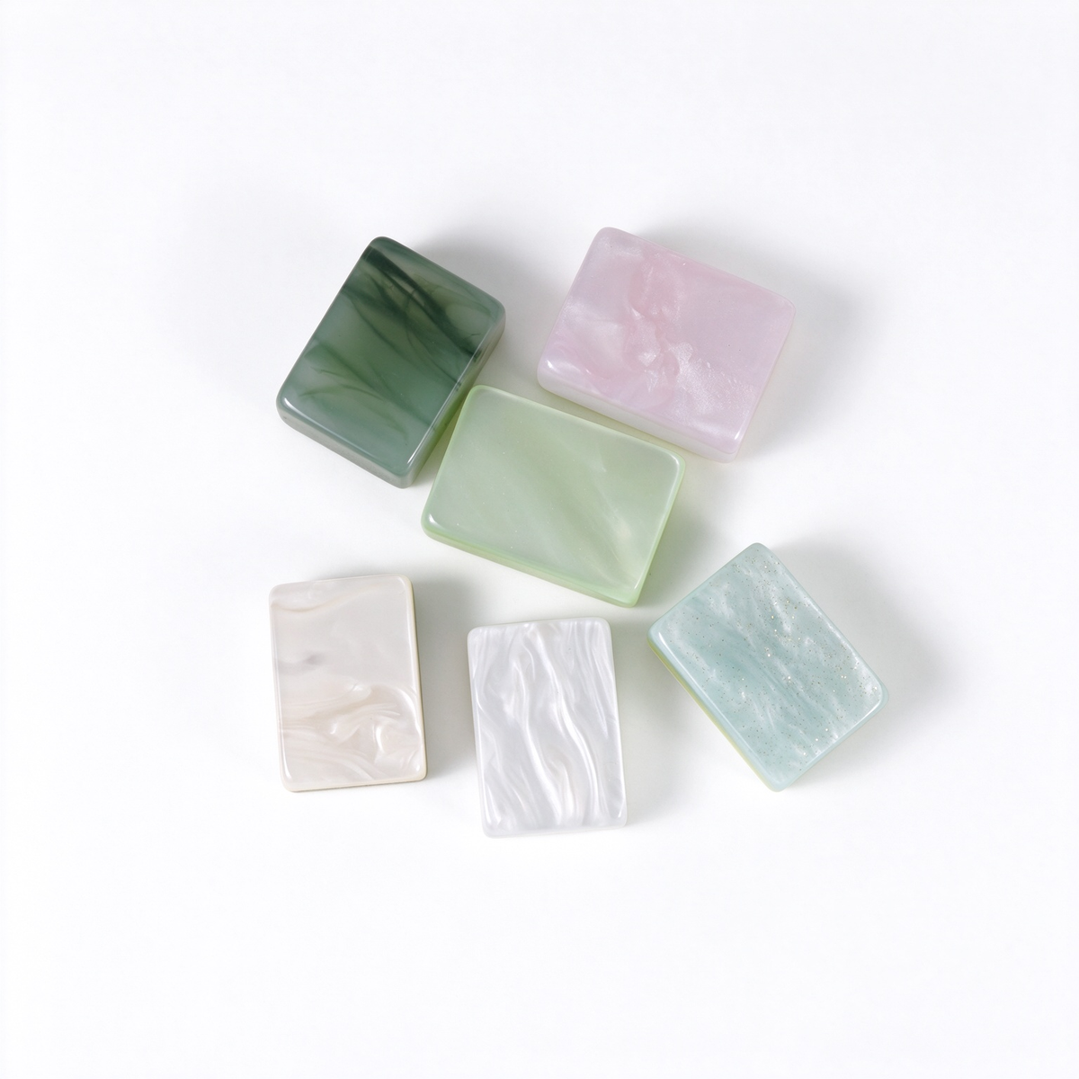 Pearl & Marble Acrylic Mahjong Tiles