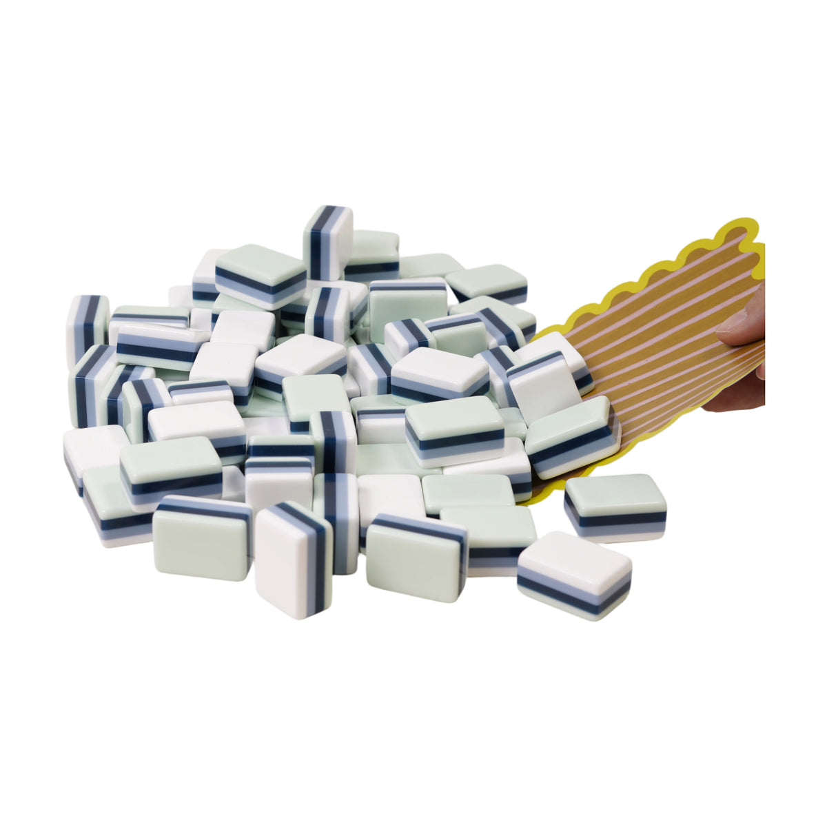 Light Green Four-Layer Acrylic Blank Mahjong Tiles