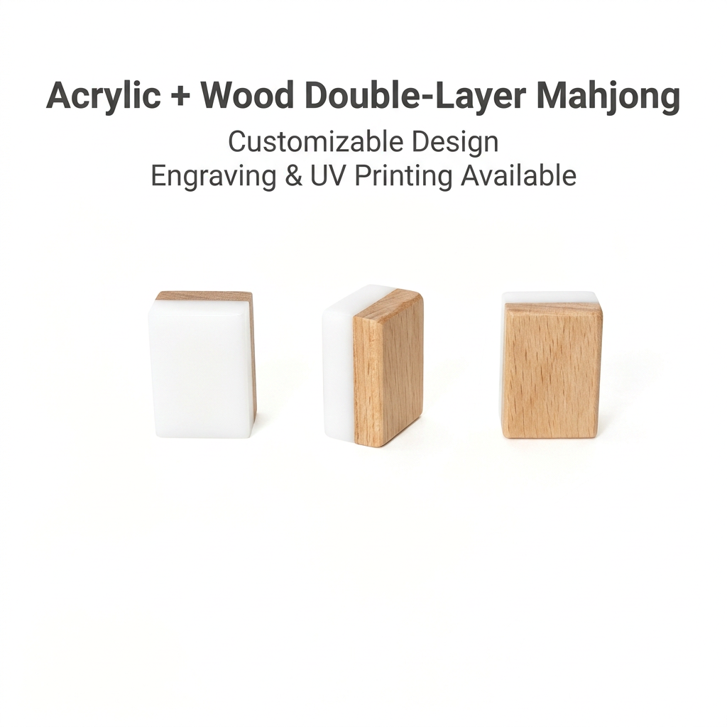 Wooden Mahjong Tiles