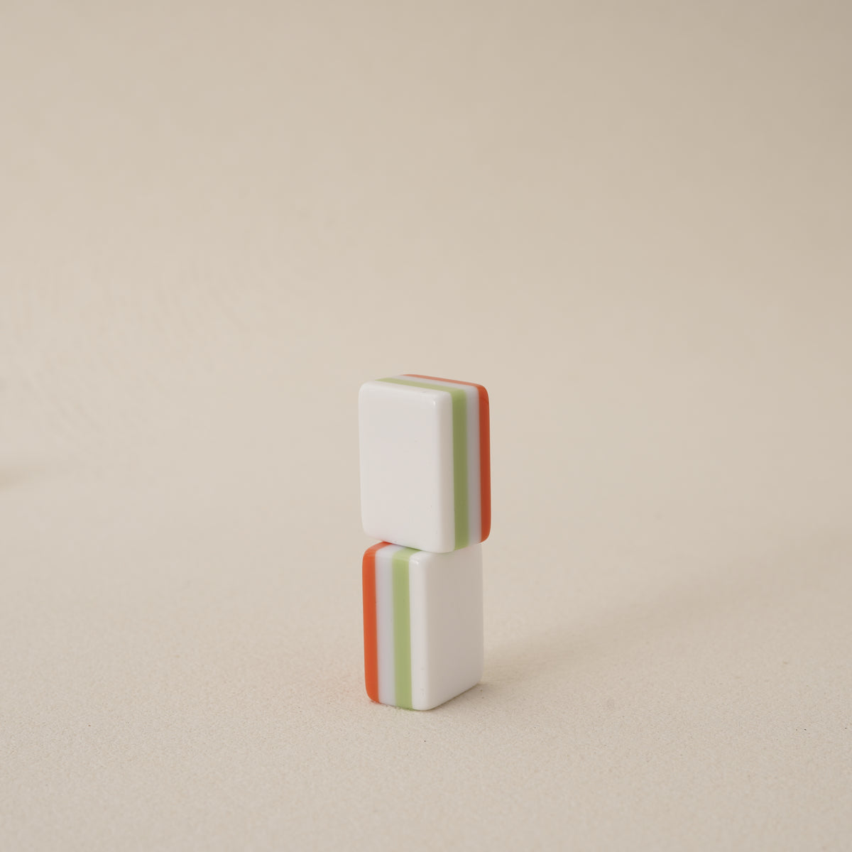 Orange & Green Four-Layer Acrylic Blank Mahjong Tiles
