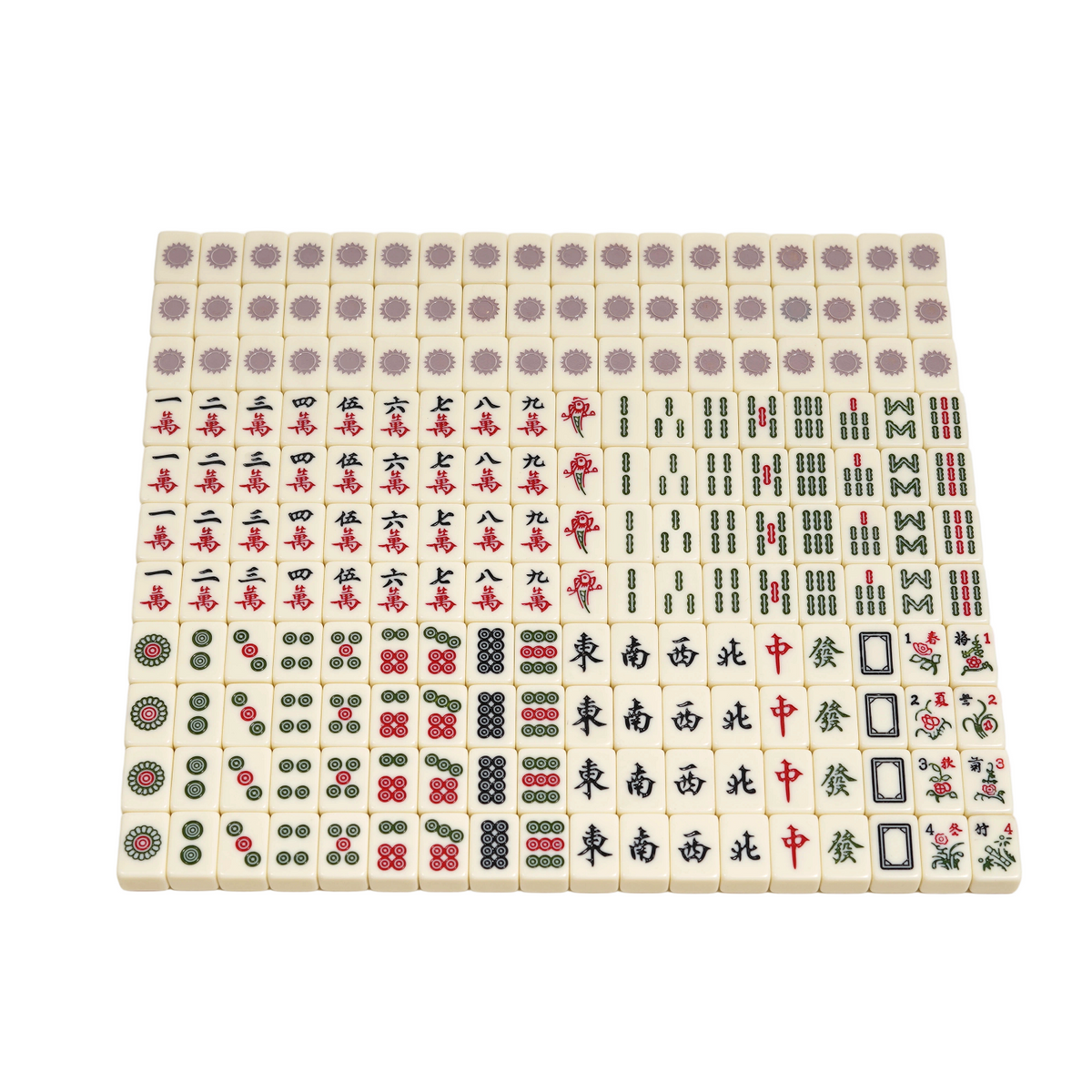 Ivory-Colored Mini Melamine Mahjong Tiles
