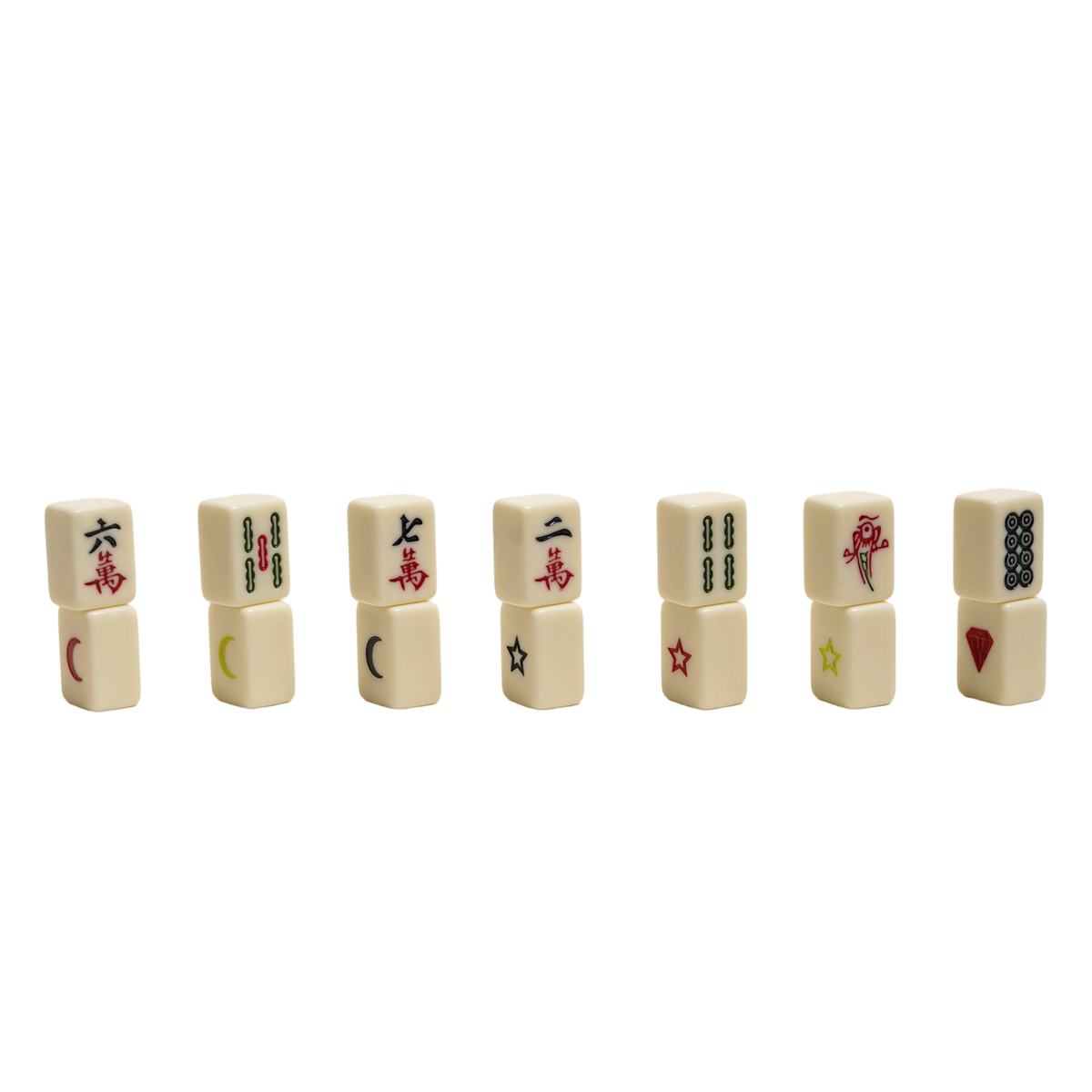 Ivory-Colored Mini Melamine Mahjong Tiles