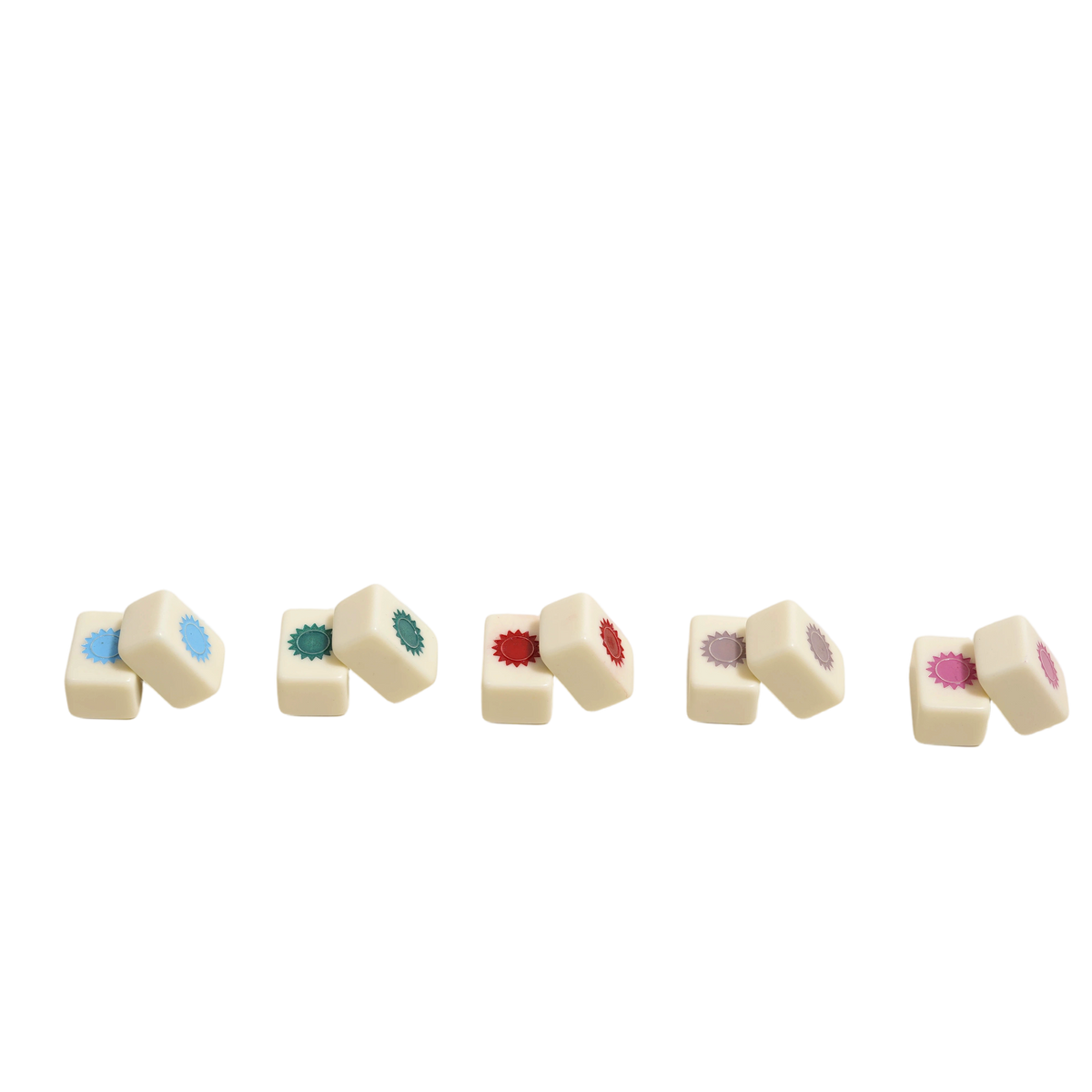 Ivory-Colored Mini Melamine Mahjong Tiles