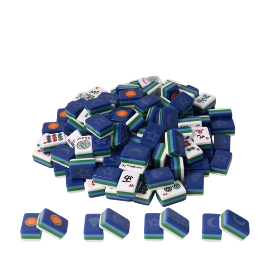 Blue Four-Layer Acrylic American Mahjong Tiles