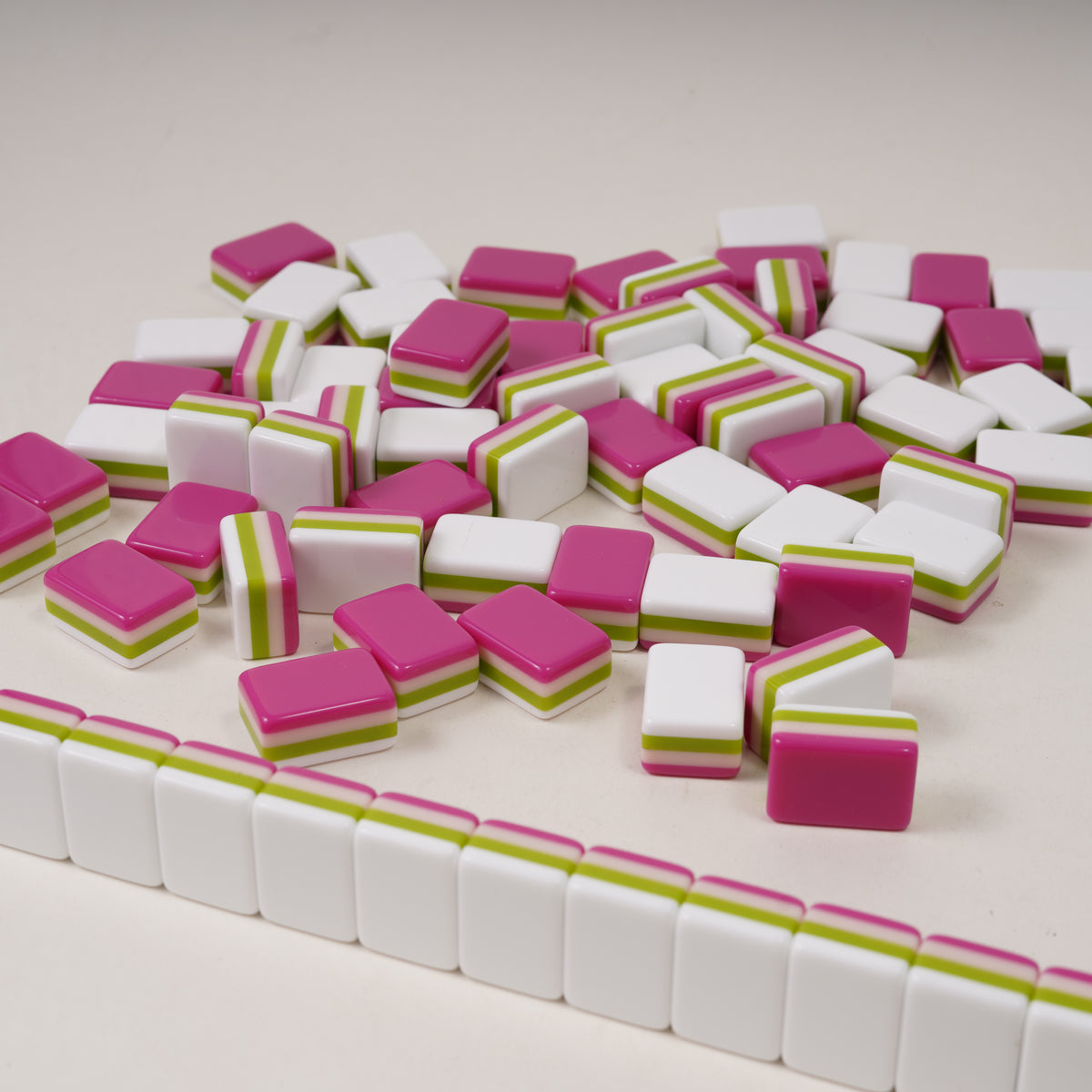 Rose Red Four-Layer Acrylic Blank Mahjong Tiles