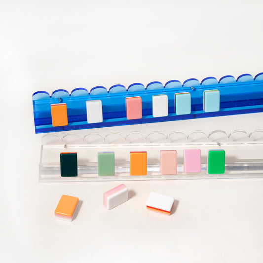 Wavy Magnetic Acrylic Mahjong Tile Rack&Pusher