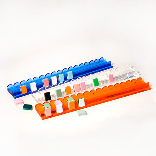 Wavy Magnetic Acrylic Mahjong Tile Rack&Pusher