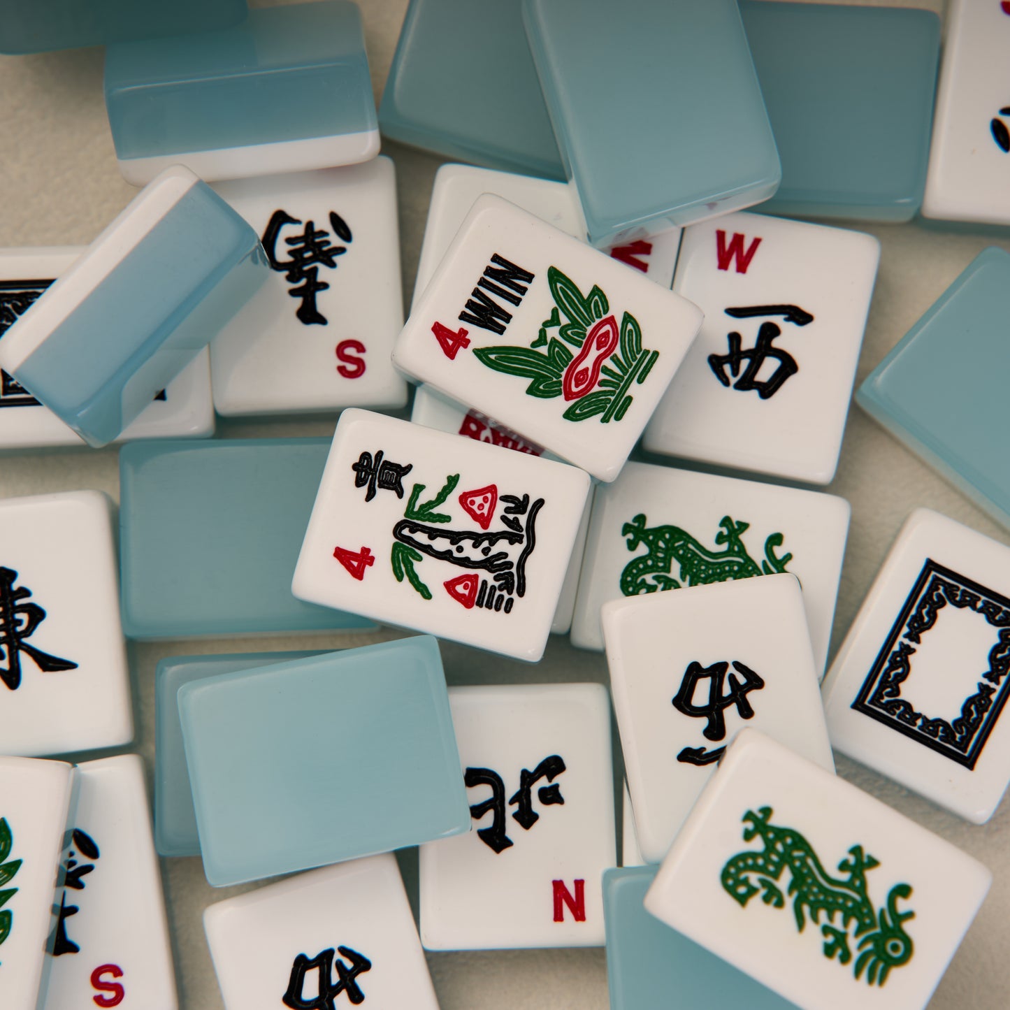 Jelly-Colored Acrylic American Mahjong Sets in Stock