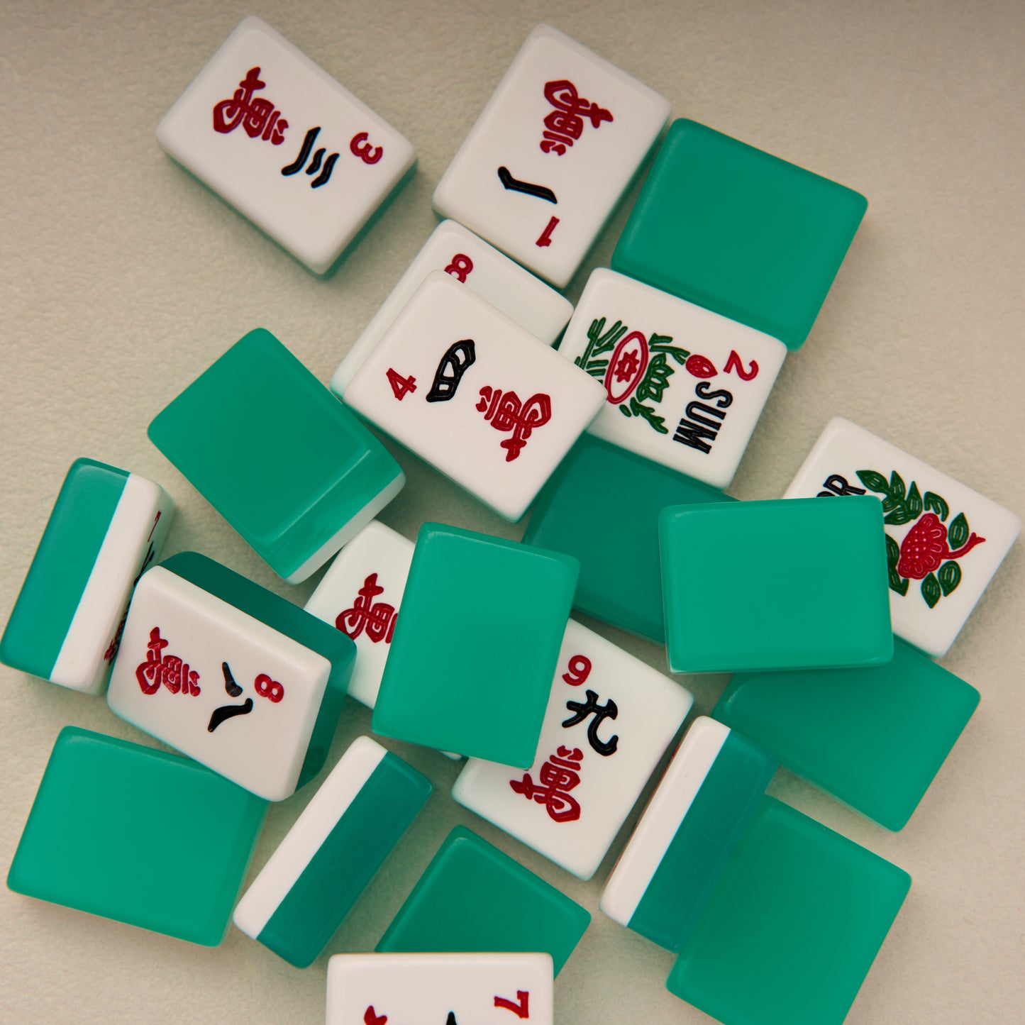 Jelly-Colored Acrylic American Mahjong Sets in Stock