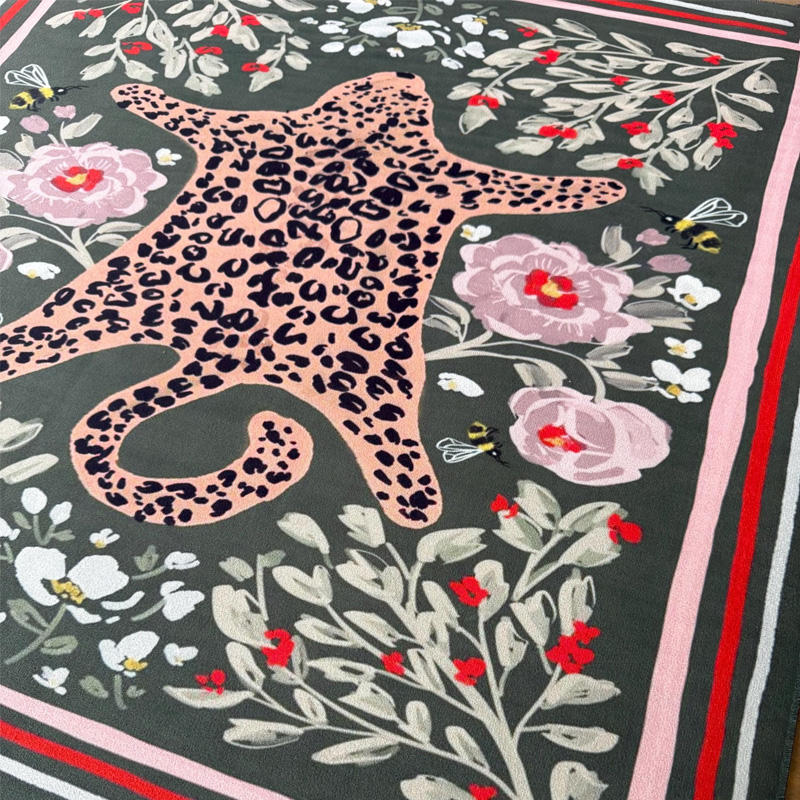 Leopard-Print Mahjong Mat