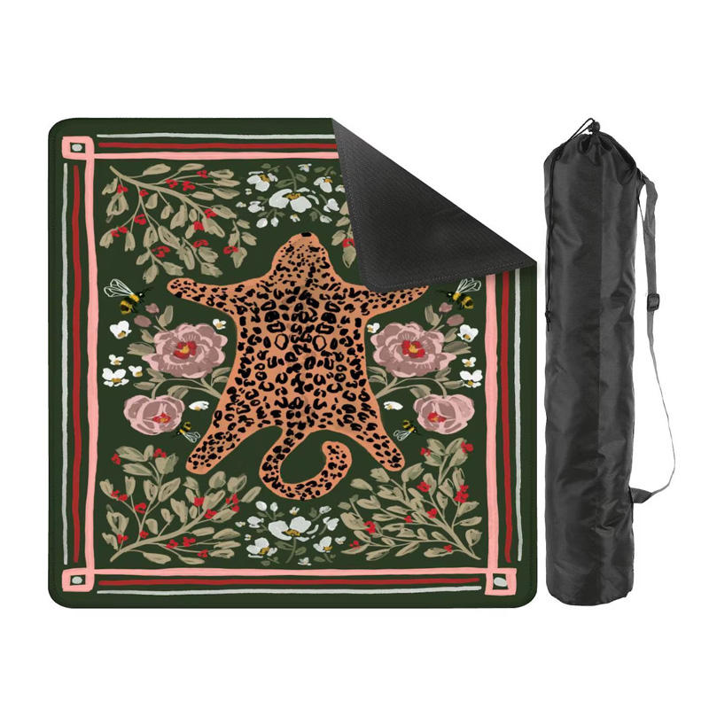 Leopard-Print Mahjong Mat