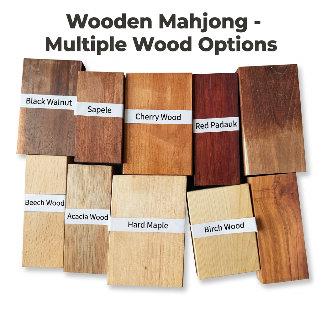 Wooden Mahjong Tiles