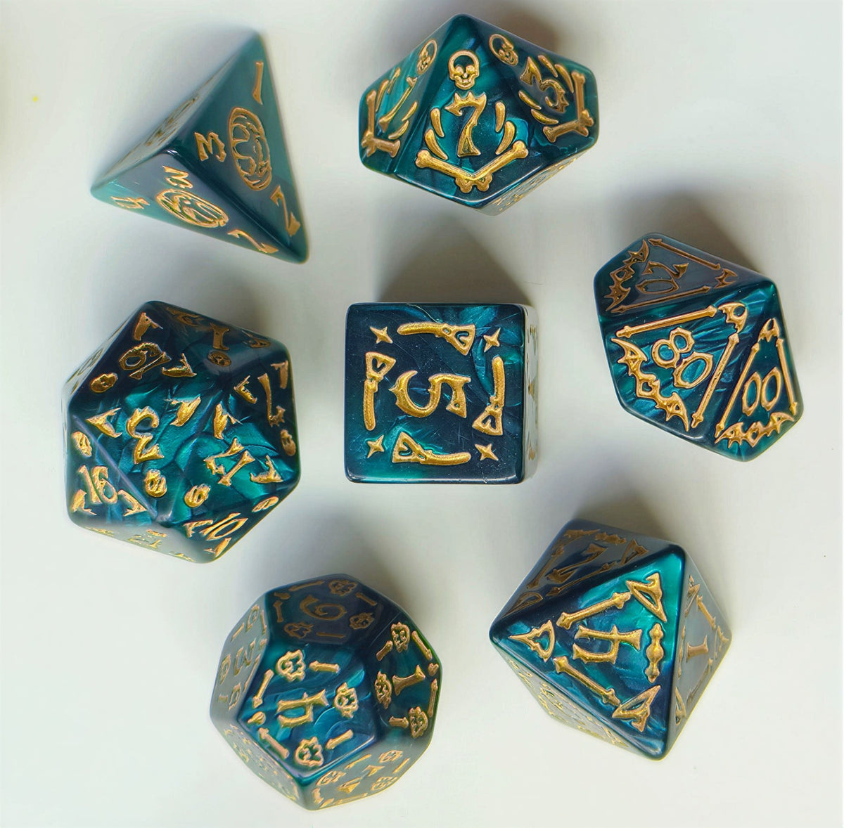 Halloween-Themed Polyhedral Dice Set